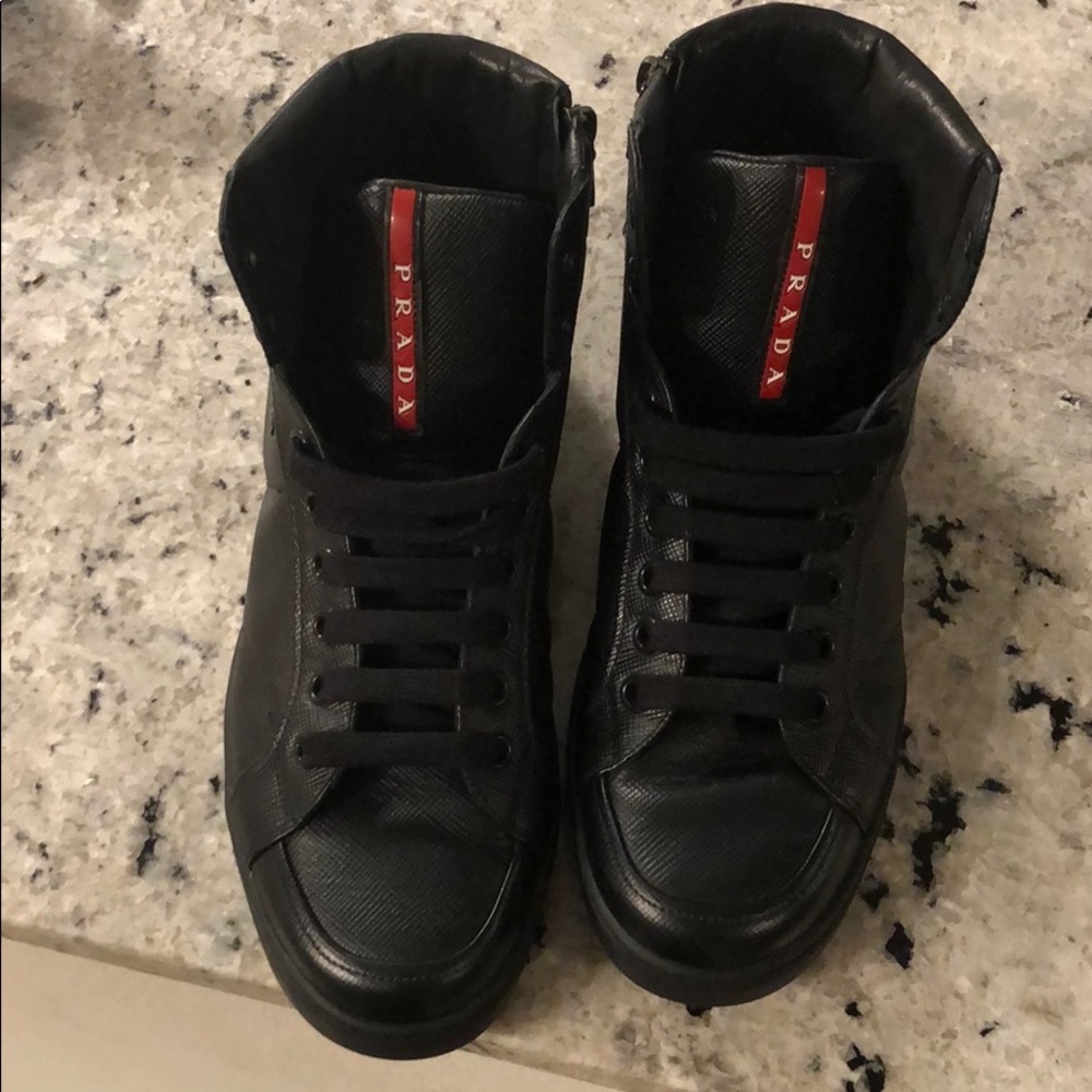 Prada high top sneakers